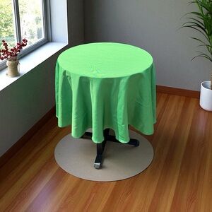 Round Green Fabric‎ Tablecloth 70"